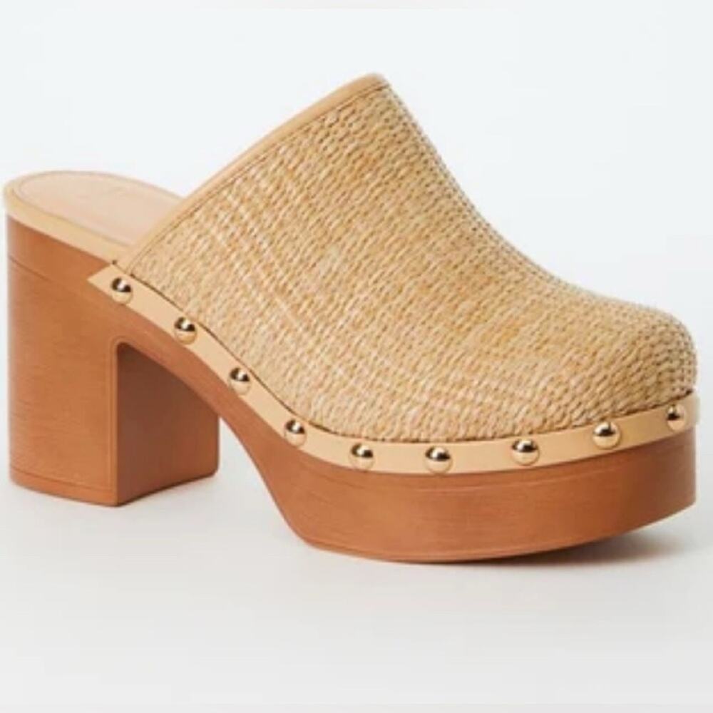 JUSTFAB Penelope Block Heeled Mule size 7.5